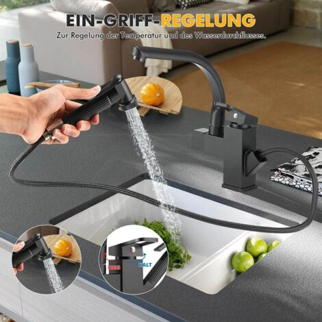 Robinets de cuisine, robinets en acier inoxydable, robinets d'évier