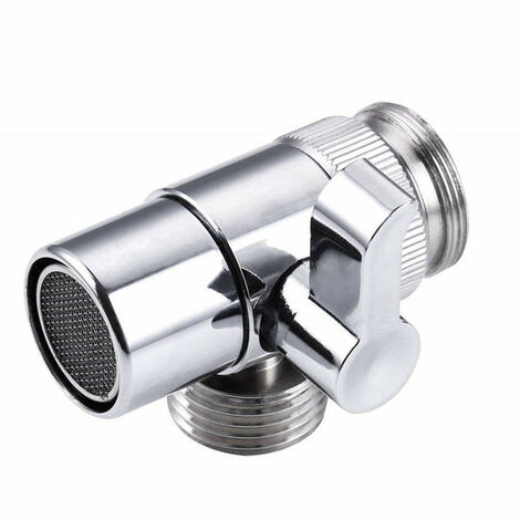 Robinets de Douche Inverseur, 3 Voies Mitigeur Douche Laiton Massif Valves Daiguillage, Flexible Raccord Vanne Accessoire pour Jardin Toilet Cuisine Male Femelle Salle Bain
