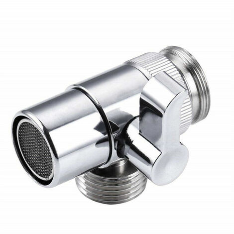 Robinets de Douche Inverseur, 3 Voies Mitigeur Douche Laiton Massif Valves Daiguillage, Flexible Raccord Vanne Accessoire pour Jardin Toilet Cuisine Male Femelle Salle Bain