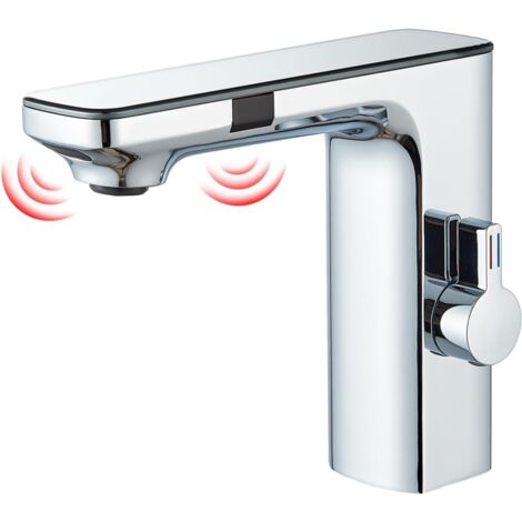Robinets de lavabo de Salle de Bain Capteur Tactile Affichage numérique de la température à LED Eau Chaude et Froide Robinet d'évier Intelligent Robinet