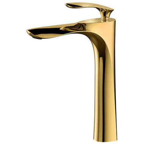 Robinets de lavabo Mitigeur Lavabo Robinet Salle de Bain Haut Robinet or Corps