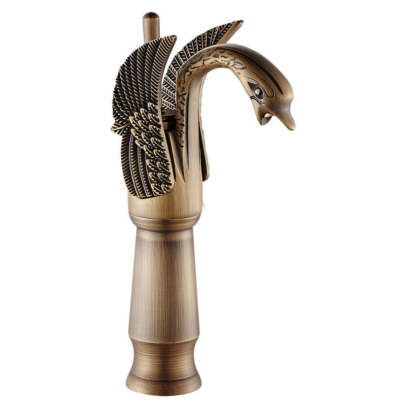 Gotrays - Robinets De Lavabo Robinet Salle De Bains Lavabo Robinet Hôtel Cuivre Mélangeur Robinets Robinets Chauds Et Froids Longue, cuivre