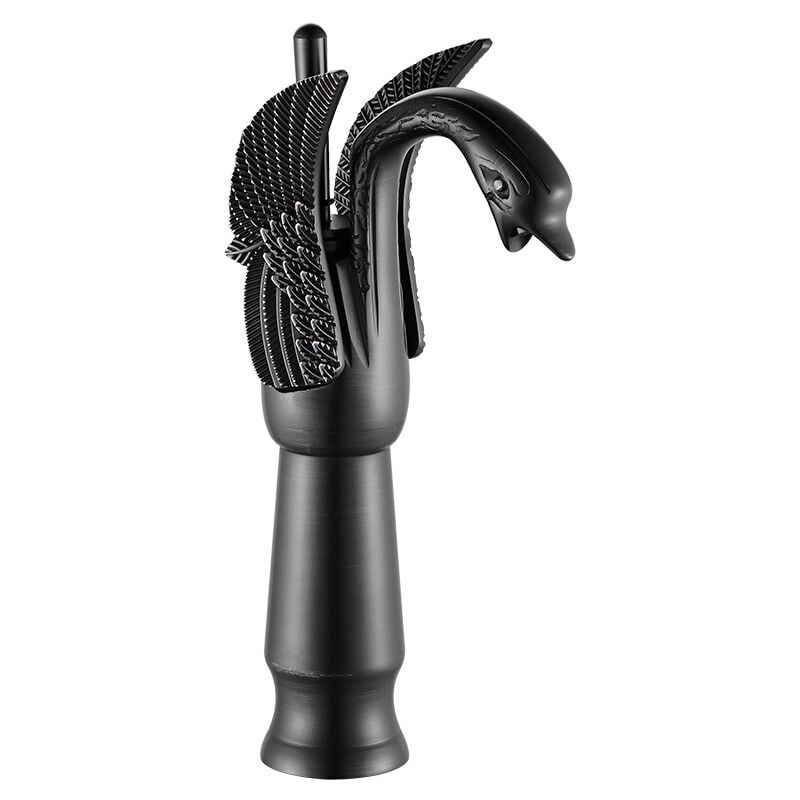 Gotrays - Robinets De Lavabo Robinet Salle De Bains Lavabo Robinet Hôtel Cuivre Mélangeur Robinets Robinets Chauds Et Froids Longue, noir