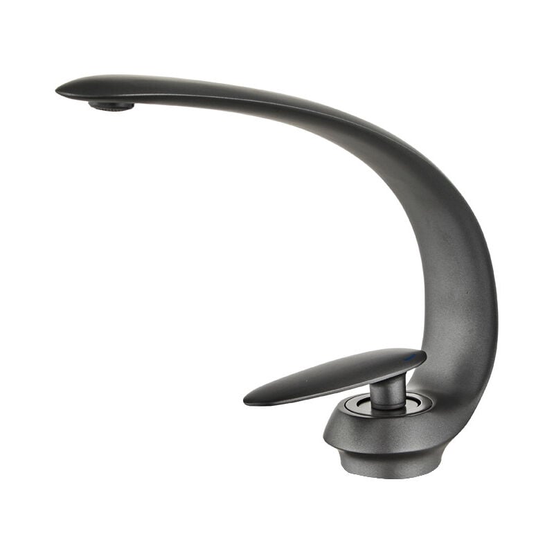 Robinets De Lavabo Salle De Bains En Laiton Évier Mitigeur Mitigeur Monotrou Vanité Grue Lavabo Art Évier Robinet, gris