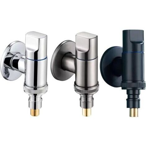 Robinets De Machine à Laver Soild Laiton Simple Froid Fixé Au Mur Vadrouilles De Jardin Robinet De Piscine Ménage Vanne D'Arrêt D'Eau Automatique Vanne Triangulaire Vanne D'Arrêt D'Eau Pour De De