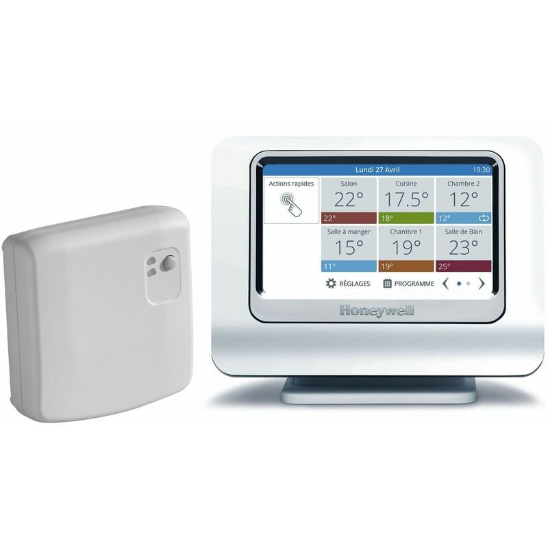 Pack evohome wifi connecté - Le pack thermostat avec Module et support et Passerelle de communication (version connectée)