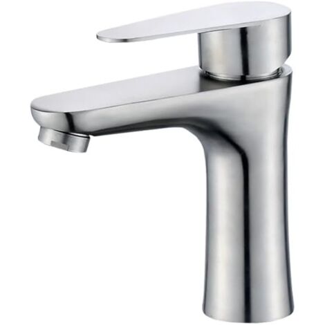 Robinets de salle de bain, robinets d'évier d'eau chaude et froide, robinets de lavabo de salle de bain (brossés)