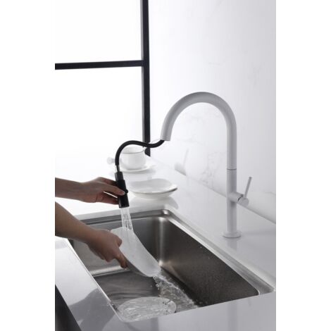 Robinetterie Cuisine Malta Blanc Mat Imex Imex Gce006 Bl
