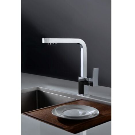 Robinetterie Cuisine mitigeur HYDRA à poser Chromé BrillantChroméNoir mat