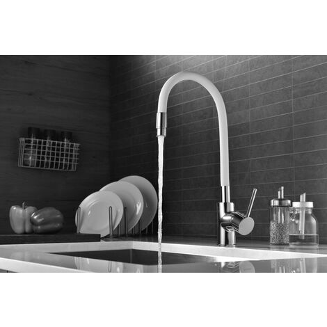 ROBINETTERIE CUISINE VIENA BLANC/CHROME