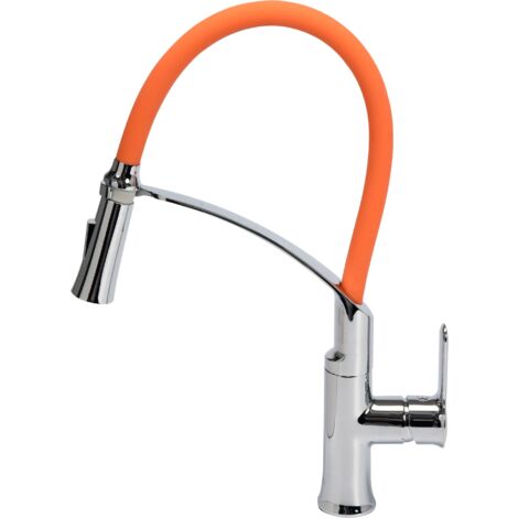 Robinetterie de cuisine Flexible 2, orange, Robinet, robinet d'évier, mélangeur