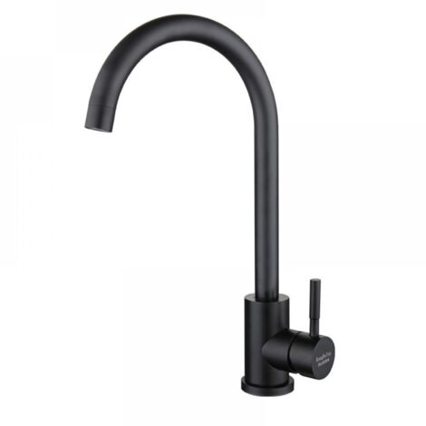 ROBINETTERIE DE CUISINE Robinet Cuisine Noir de Monocommande Pivotant à 360°, Robinetterie Cuisine Mitigeur Cuisine