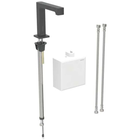 Robinetterie de lavabo Geberit Brenta, saillie 195mm, à pile,