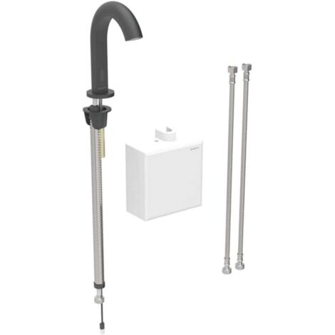Robinetterie de lavabo Geberit Piave, saillie 167mm, à pile, avec