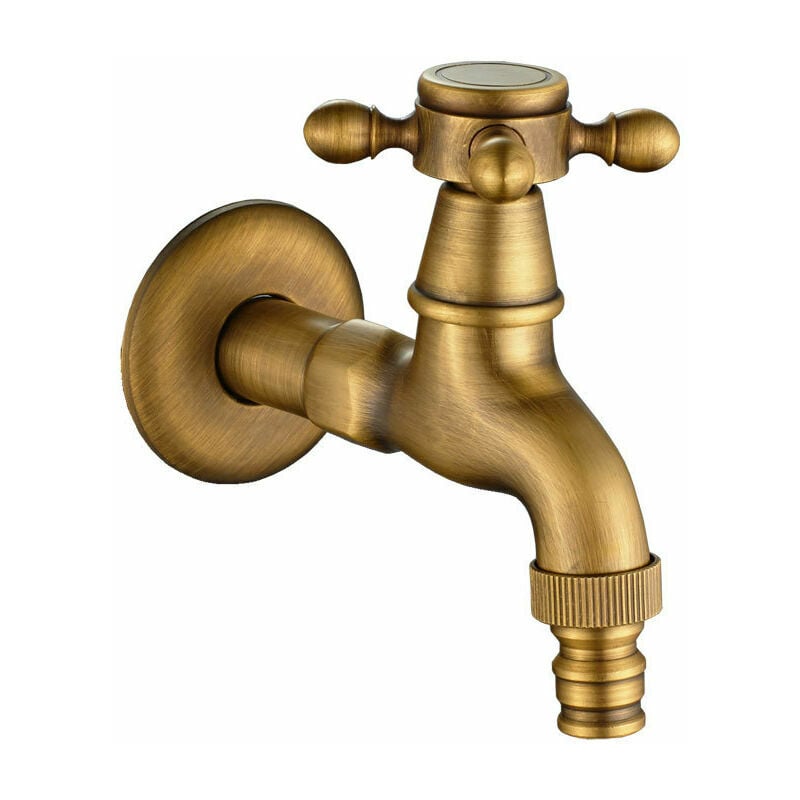 KZQ - Robinetterie en laiton antique pour le jardin, un mélangeur décoratif d'extérieur au style européen vintage. Ce robinet unique est conçu pour