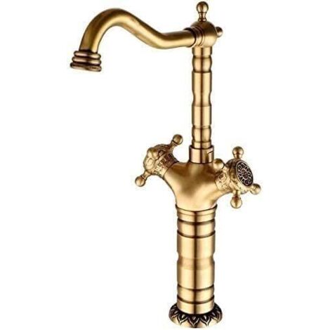 Robinetterie, robinetterie de Cuisine Robinetterie de Salle de Bain Chaude et Froide Robinetterie Antique pour Eau Chaude et Froide Robinetterie de Salle de Bain Antique Robinetter