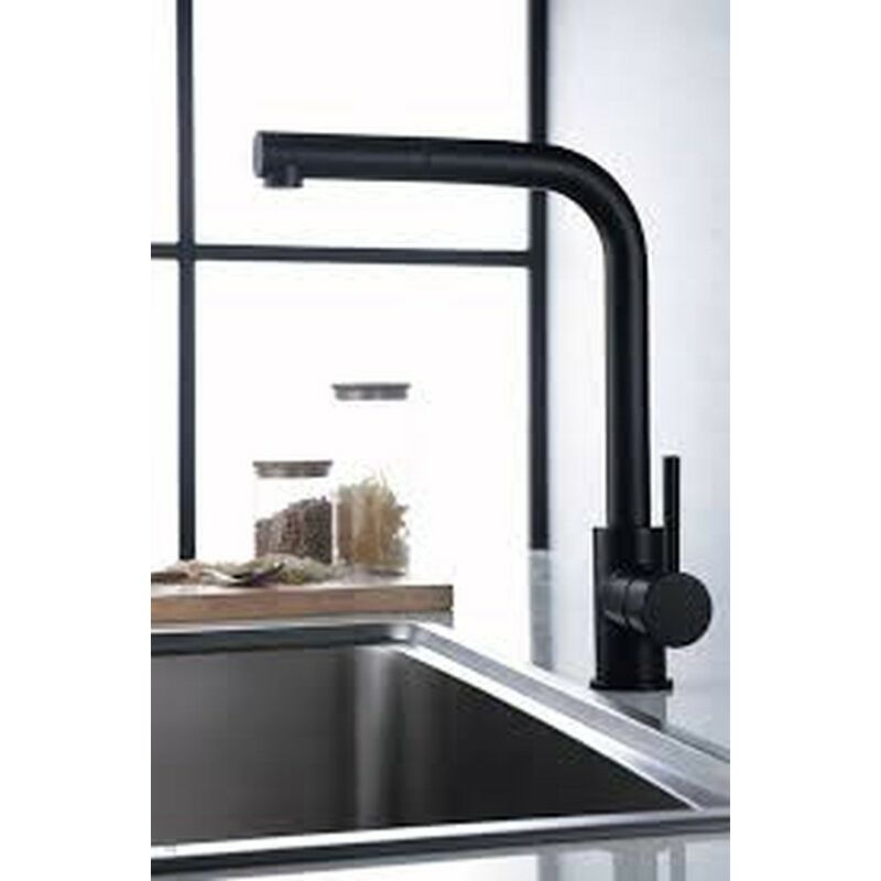 Robinneterie cuisine malta noir mat