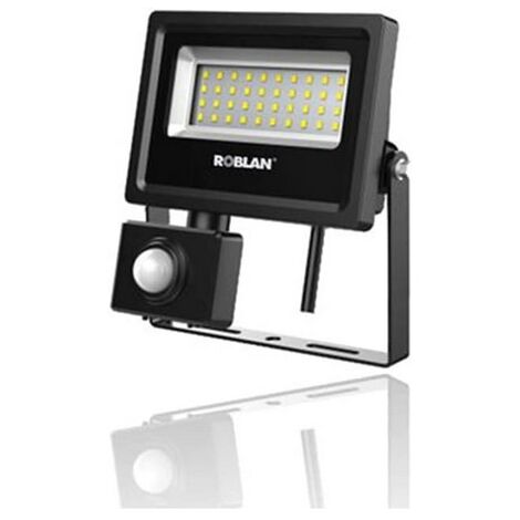 Roblan Proyector Led para Exterior con Sensor 30W, 4000K