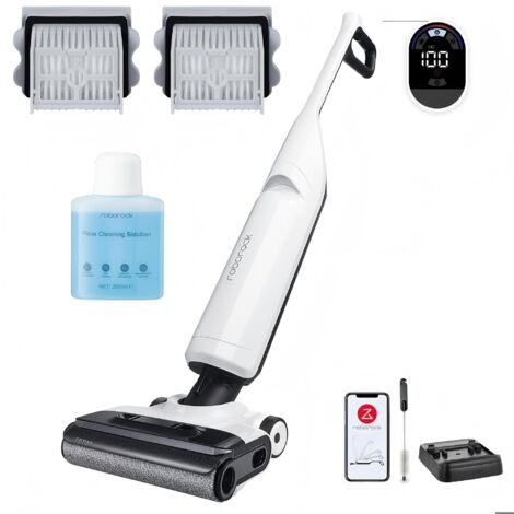 Roborock – Aspirateur balai laveur 17 000Pa – Nettoyage bord à bord – Technologie FlatReach pour accès sous meubles – Rouleau autonettoyant et séchage rapide