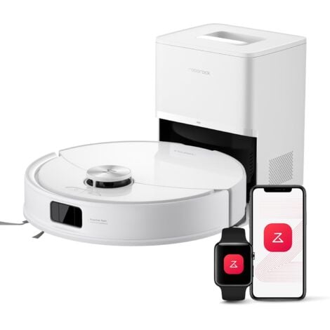 roborock Q10 S5+ Robot Aspirador y Fregasuelo 2 en 1 de 10000 Pa, Doble Sistema Antienredos, Obstacle Avoidance, 7 Weeks Self-Emptying, Navegación PreciSense LiDAR, Control por App, Blanco