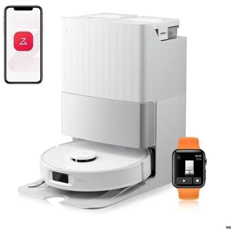 Roborock - Qrevo Edge S5A Aspirateur Robot 17,000Pa, Robot Aspirateur Laveur avec Double Système Anti-Enchevétrements, DuoDivide Brosse & FlexiArm