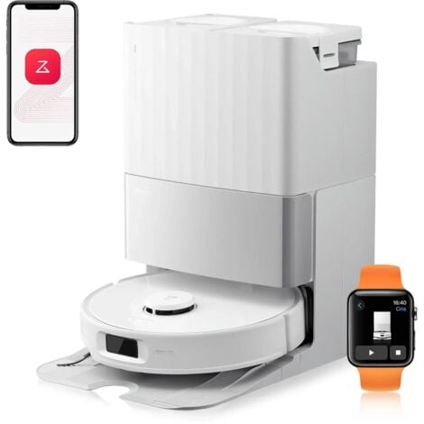 roborock Qrevo Edge S5A Staubsaugerroboter mit Mop-Funktion, Dual Anti-Tangle System, 17.000 Pa, FlexiArm Design™ Kantenreinigung, beheizbarer Mop, 75°C Heißwasser Mop Wash (Weiß)