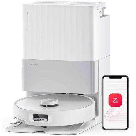 Roborock Qrevo Edge Staubsauger Roboter 18500 Pa(VS Qrevo curv), Dual Anti-Tangle-System, AdaptiLift Chassis, FlexiArm Design™, "Hello Rocky"