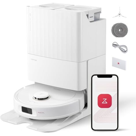 Roborock Qrevo Pro Saugroboter mit Wischfunktion&Hebarem Wischmopp, FlexiArm Design™ Kantenreinigung, 7.000 Pa, 60 °C Heißwasser-Moppwäsche, Individuelle Teppichstrategie