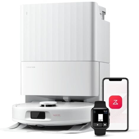 roborock QV 35A Saugroboter mit Wischfunktion&Hebarem Wischmopp,Anti-Tangle,8kPa,All-in-One Dock,Anti-Verfilzungsbürste, Hebarer Mopp, Reactive Tech,Schwarz