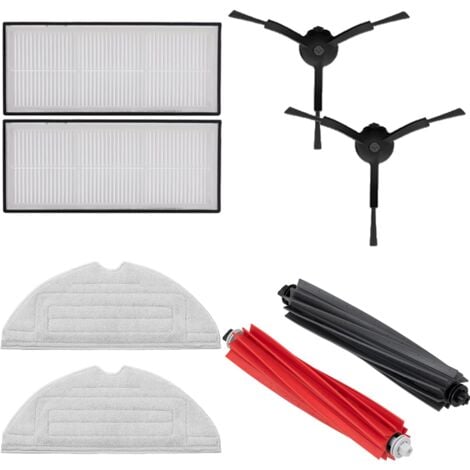 SEVENGIRL Roborock S8/S8+/S8Pro Ultra/Q8 Max/Q8 Max+/Q5 Pro Kehrroboter Kehrroboter Kehrroboter Zubehör 1 Paar Doppelwalzen-Hauptbürsten, 2 Tücher, 2 Filter, 2 Seitenbürsten