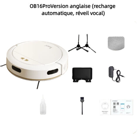 Robot aspirador de lavadode Roborock4000 Pa, Nettoyage Humide & Sec, Idéal Animaux & Tapis, Aplicación intuitiva, Diseño Élégant Blanc(Commande vocale disponible)