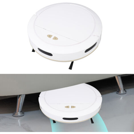 Robot aspirador inteligente con control por aplicación y depósito de agua de 100 ml – 7,4 V, blanco