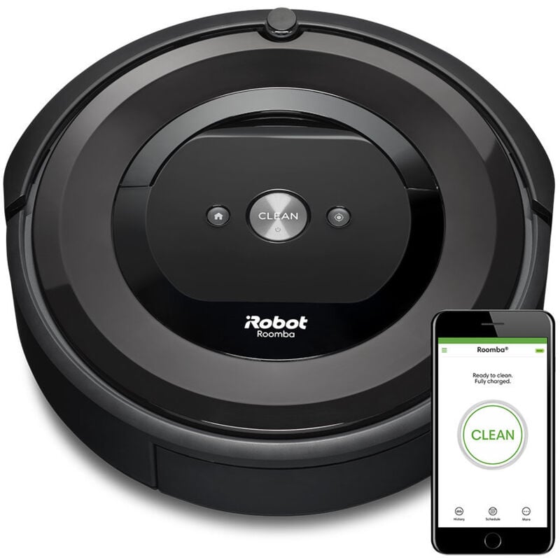 Image of iRobot Roomba e5. Tipo di contenitore della polvere: Senza sacchetto, Colore del prodotto: Antracite, Forma: Rotondo. Capacità polvere (totale): 0,6