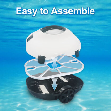 Robot aspirapolvere per piscine completamente automatico con parcheggio automatico e senza fili