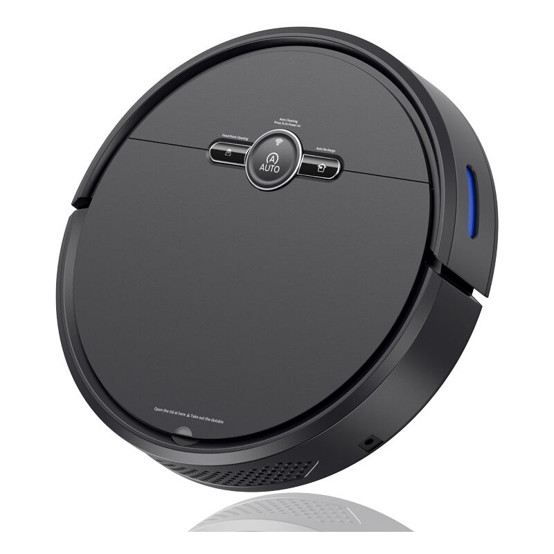 Robot aspirateur de nettoyage ménager balayant, aspirant et lavant tout-en-un recharge automatique (noir)