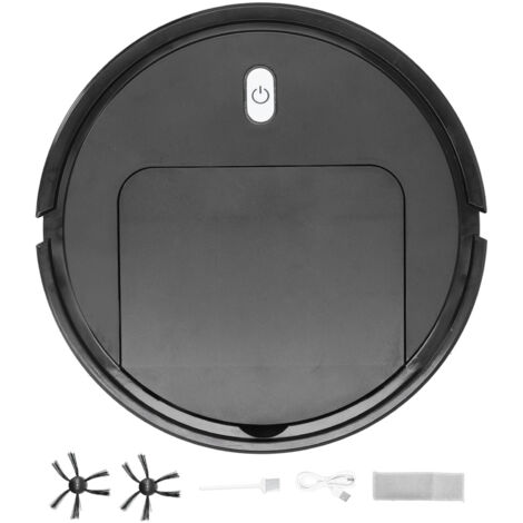 Robot Aspirateur Intelligent Automatique pour Maison, Nettoyage Sol avec USB, Noir