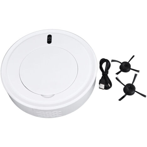 Robot Aspirateur Intelligent Maison Automatique 3 en 1 Silencieux Collecteur Poussière Blanc 22x22x5cm