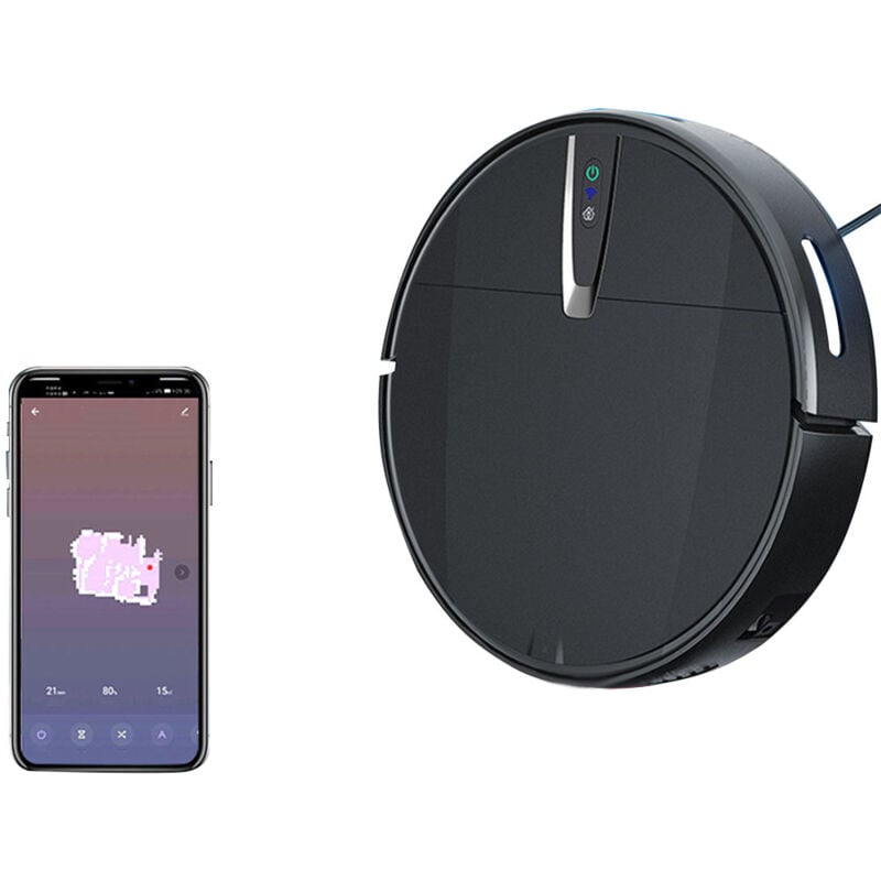 Jn.songs - Robot Aspirateur Laveur Aspirateur Robot 4000PA pour Poils d'Animaux Sols Durs et Moquettes à Poils Ras