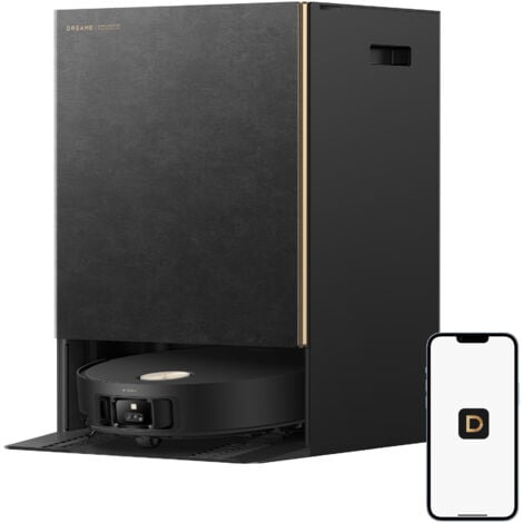 Robot Aspirateur Laveur Dreame Matrix10 Ultra Noir, Multi-Serpillière, 8 cm Franchis, 30 kPa, Vidange/Remplissage Auto, Auto-Nettoyage, 100% Démêlage, 240+ Obstacles, Commande Vocale