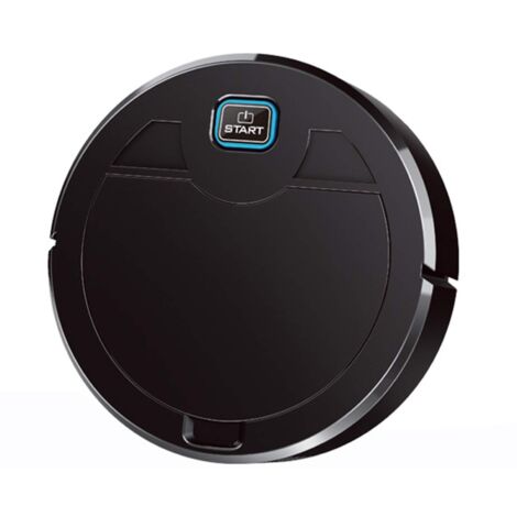 Robot Aspirateur Robot Aspirateur Mince 6,2 cm pour poils d'animaux de compagnie Tapis à poils bas noir