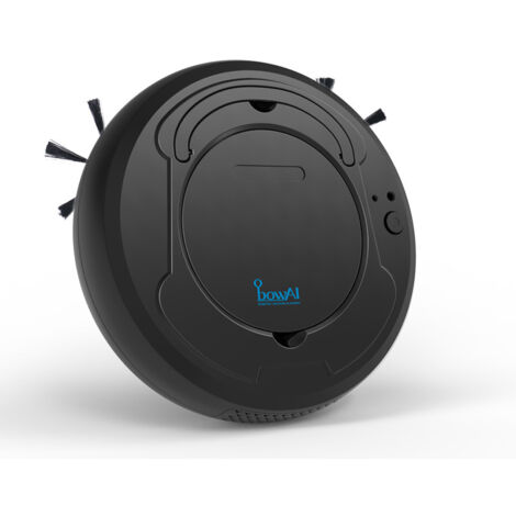 Robot aspirateur serpillère rechargeable maison, nettoyage automatique intelligent noir
