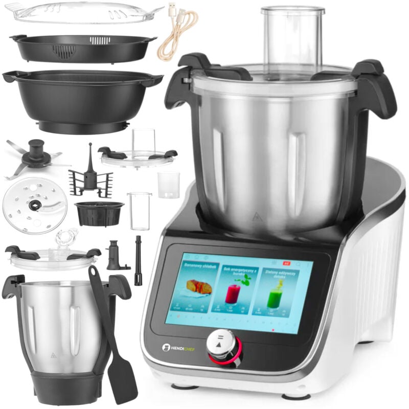 Robot culinaire multifonction avec balance 20 fonctions HendiChef IPC 4,5 l 1400 W 230 V - Hendi 221761