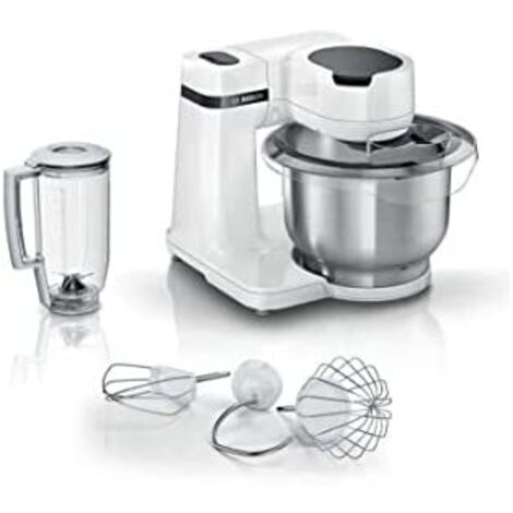 Robot da cucina planetario Bosch Serie 2 MUMS2EW11 da 700 W con ciotola e caraffa da 3,8 litri.