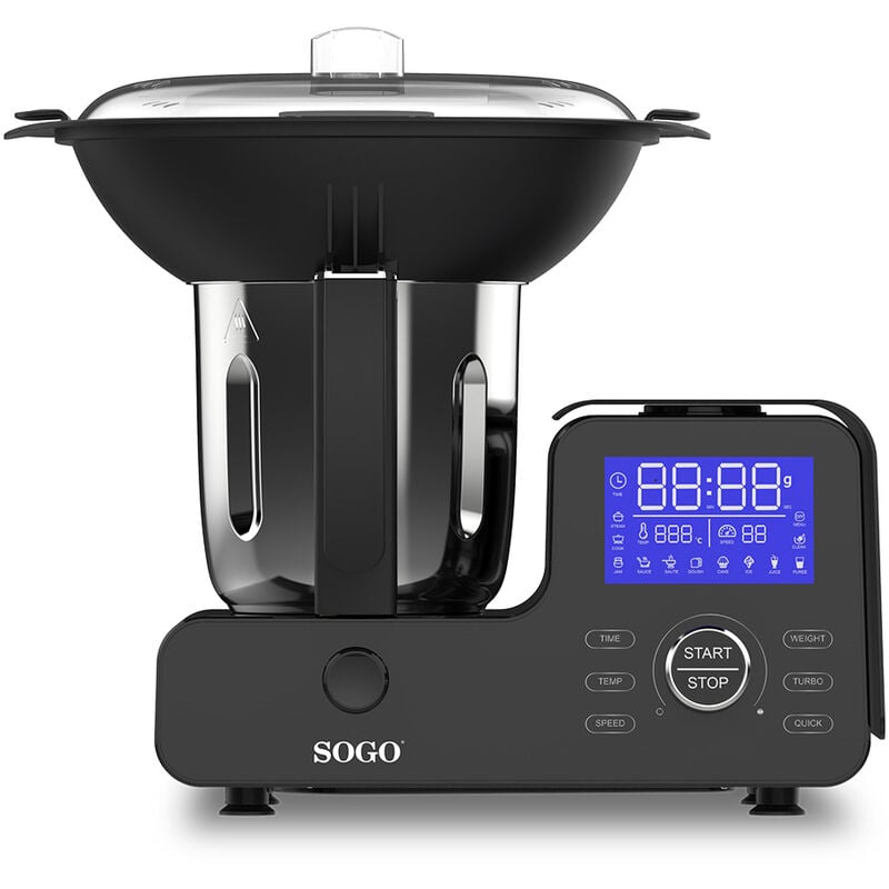 

Robot de Cocina Multifunción, Báscula Integrada, con Vaporera - Pantalla LCD