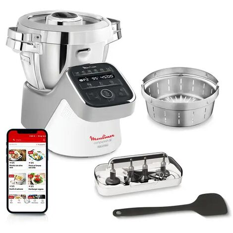 robot de cocina multifuncional 3l 1550w plata - hf807e10 - moulinex -