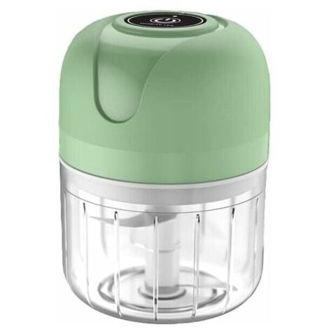 Robot de cuisine électrique - Mini hachoir à ail sans fil - 250 ml - Rechargeable par USB - Amovible - Pour nourriture de bébé, piment, oignons, ail, viande