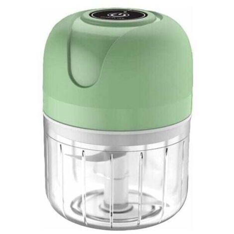Robot de cuisine électrique - Mini hachoir à ail sans fil - 250 ml - Rechargeable par USB - Amovible - Pour nourriture de bébé, piment, oignons, ail, viande