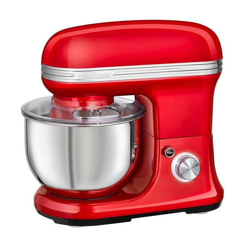 Proficook - Robot pétrin multifonction 1200W vintage pc-km 1197 Rouge