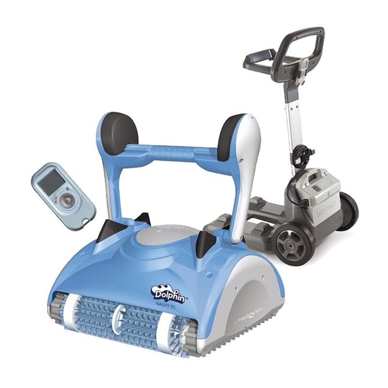 Maytronics Dolphin - Robot electrique de piscine fond, parois et ligne d'eau avec télécommande - Dolphin - nauty tc