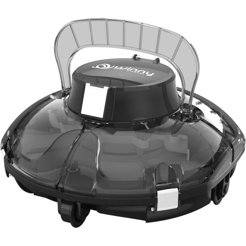 Robot Piscine Sans Fil WINNY 200 idéal pour Piscines Hors Sol ? Double Filtration, Autonomie 75 min, Léger et Compact